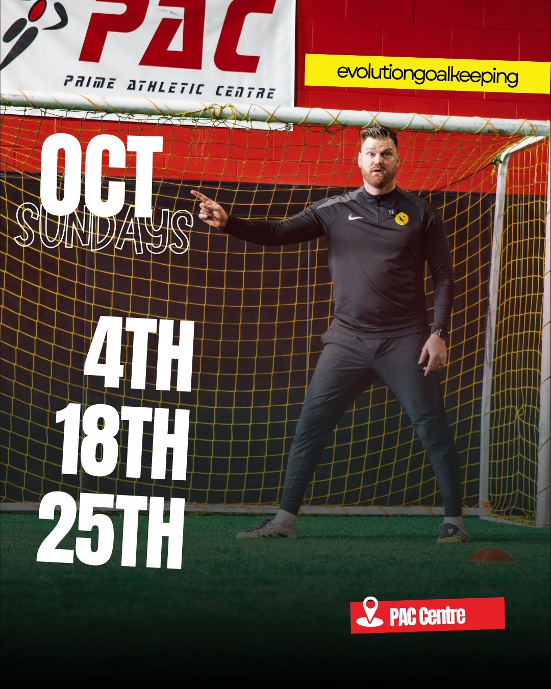 SUNDAYS Fall Block: Sep to Oct - Goalkeeper Training