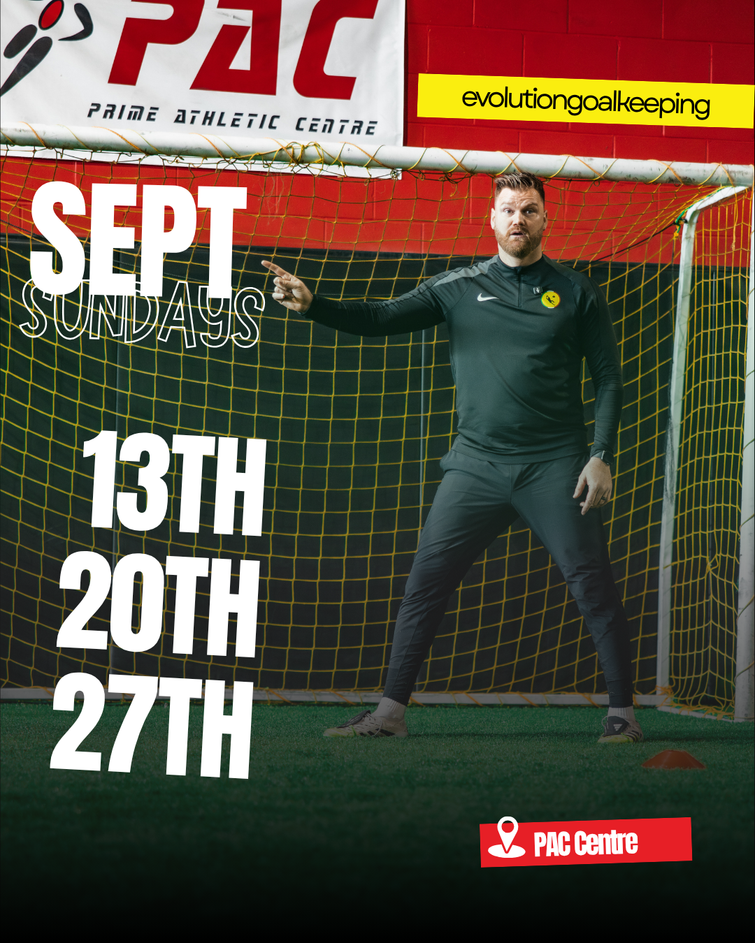 SUNDAYS Fall Block: Sep to Oct - Goalkeeper Training