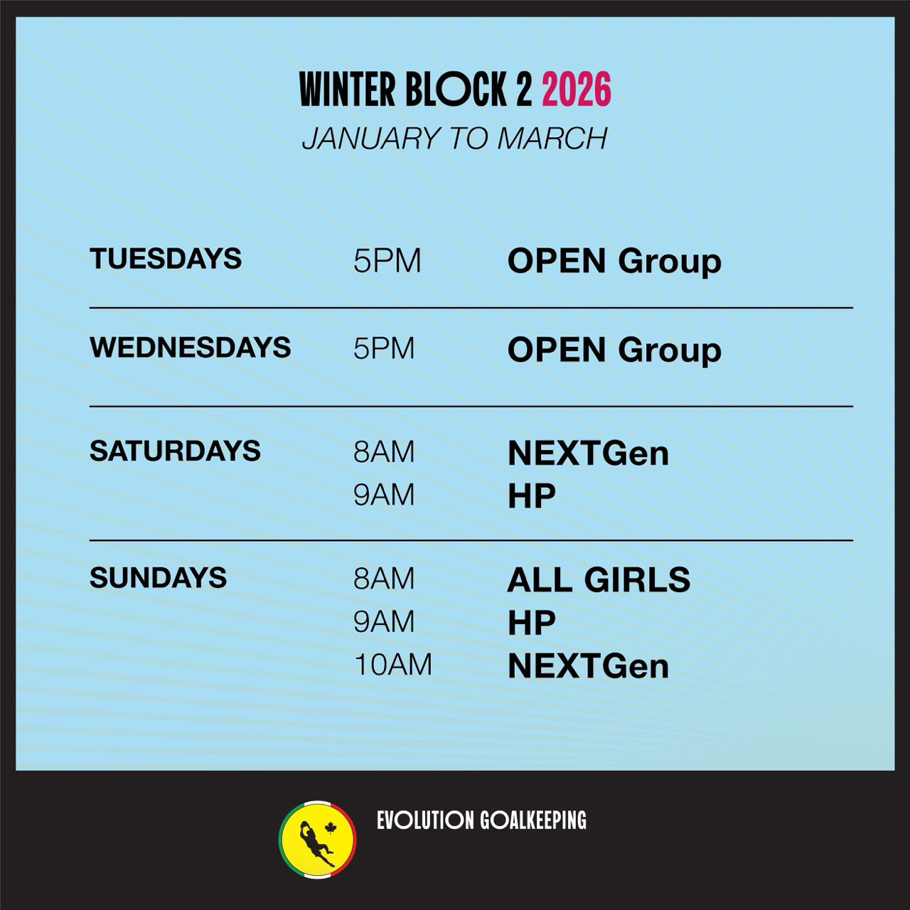 2026 Saturday GK Training (WB2)